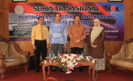 SEMINAR NASIONAL: PENTINGNYA PENDIDIKAN ANTIKORUPSI DALAM DUNIA PENDIDIKAN