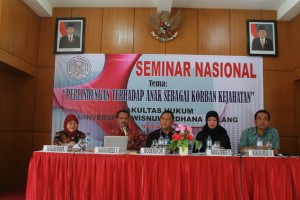 SEMINAR NASIONAL FAKULTAS HUKUM: PERLINDUNGAN TERHADAP ANAK SEBAGAI KORBAN KEJAHATAN